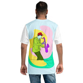 Male Saxophonist Men's T-Shirt - Back View